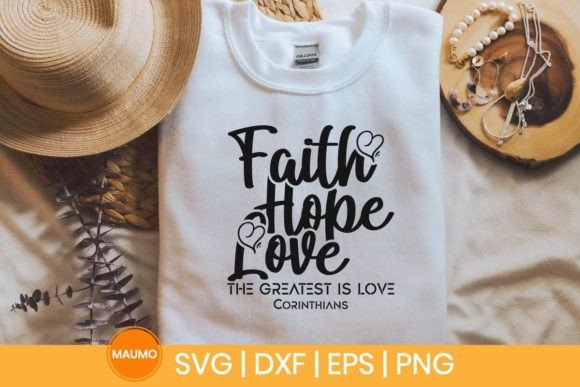 Faith Hope Love SVG Graphic for Print Templates