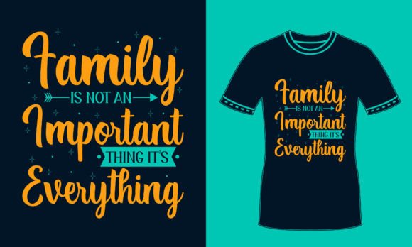 Family Quote Retro Svg Typography Tshirt for Print Templates and Graphics