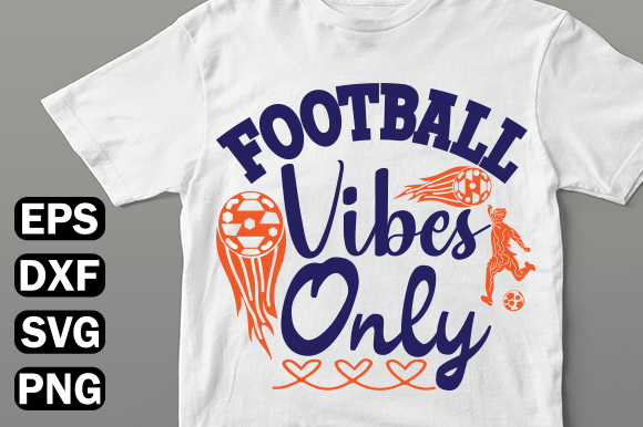 Football Vibes Only: A Graphic Design Asset for T-Shirt Designs