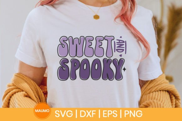 Halloween Svg Quote Sweet and Spooky Graphics for Print Templates