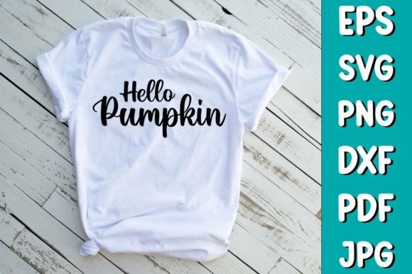 Hello Pumpkin SVG Quote Design for T-Shirt Designs and Graphics