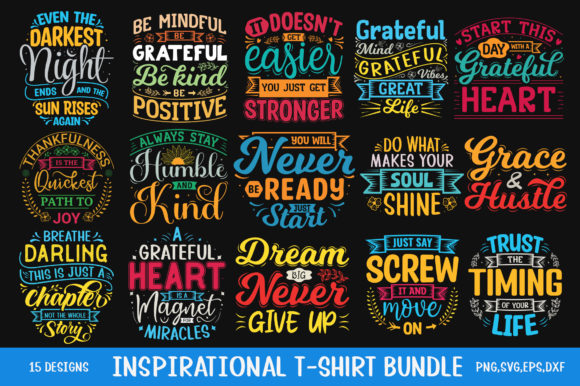 Inspirational T-shirt Design Bundle for Branding and Graphics