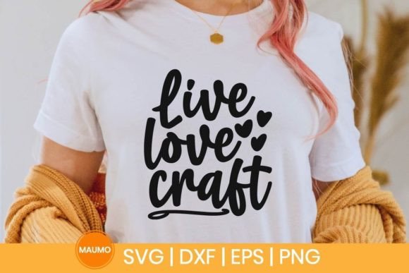 Live Love Craft Svg Quote for Branding and Print Templates