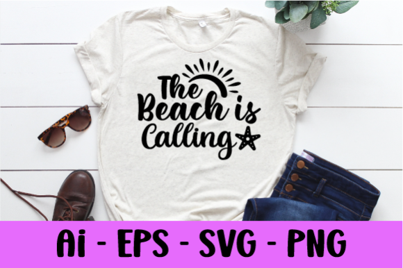The Beach is Calling Svg – A Summer Graphic for Print Templates